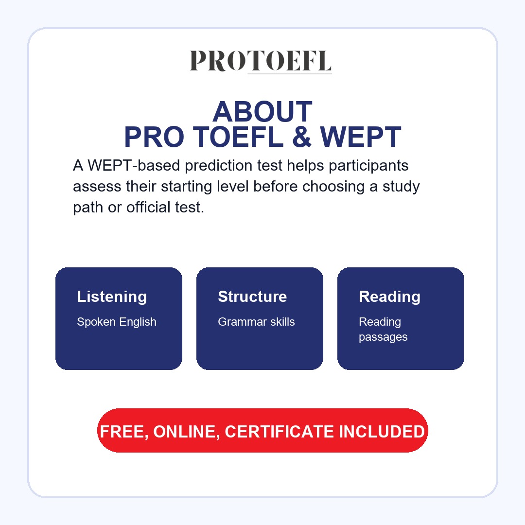 About PROTOEFL and WEPT