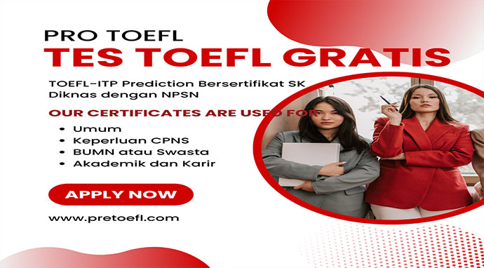 Panduan Pendaftaran TOEFL Gratis by PRO TOEFL